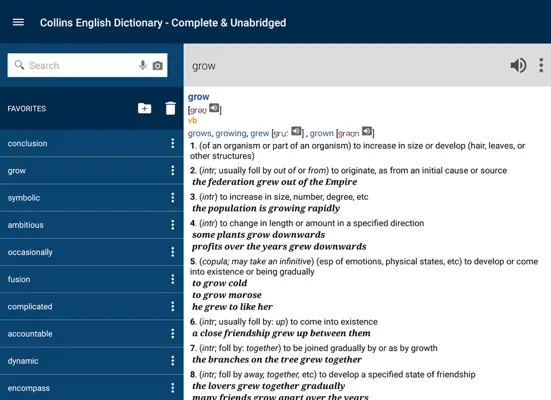 Collins English Dictionary - Complete & Unabridged android App screenshot 2